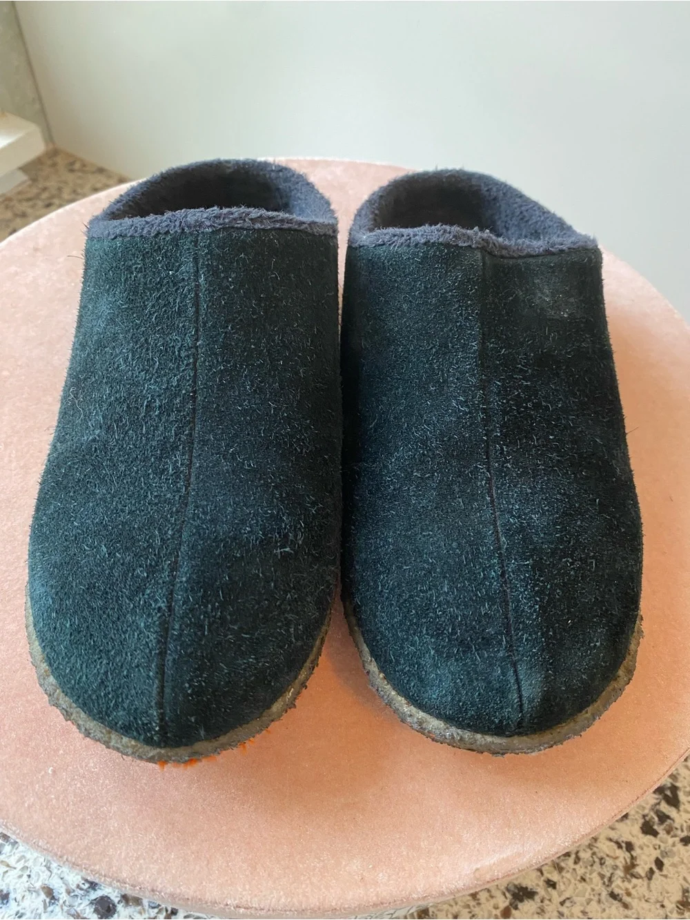 SOREL Lanner Ridge Kids Slip On Slippers Black Suede Upper Fleece Lining 1